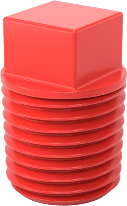 1/4 NPT Red Plastic Plug (P2900)