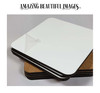 Square Coasters Hardboard with Cork Back 4"x 4" Gloss White Sublimation Blank