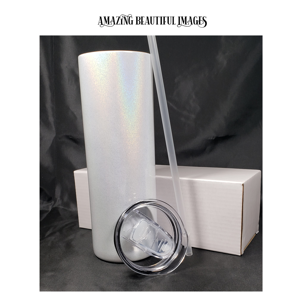 20oz Straight Sublimatable Metallic Glitter Tumbler (25 Units) - White –  The Stainless Depot