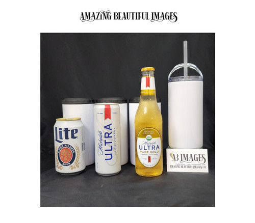 16 oz. 4 in 1 Can Cooler, Coozies White Straight Blank Sublimation Tumbler