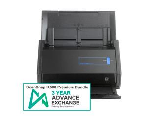 ScanSnap iX500 Premium Bundle with 3-year Advance Exchange Warranty
