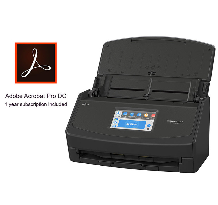 SCANSNAP iX1500 DELUXE SCANNER WITH ADOBE ACROBAT DC PRO (BLACK)