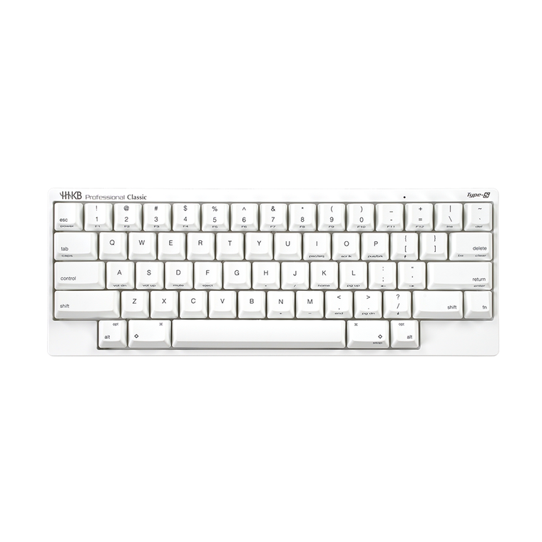Happy Hacking Keyboard Professional Classic Type-S  (Snow, Stamped) 45G  Key Weight