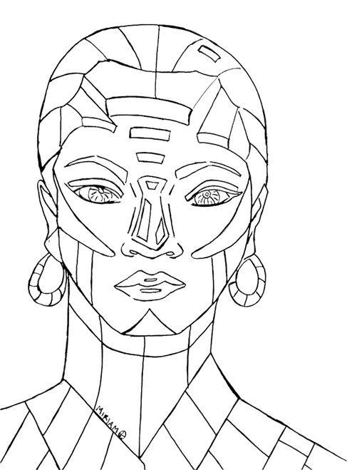 Faces of warrior #2 coloring book pages warrior #2, Warrior #2, Iphone cover warrior #2, Wall art warrior #2