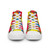 Unisex high top canvas sneakers (colorful art)