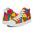 Unisex high top canvas sneakers (colorful art)