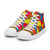 Unisex high top canvas sneakers (colorful art)