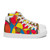 Unisex high top canvas sneakers (colorful art)