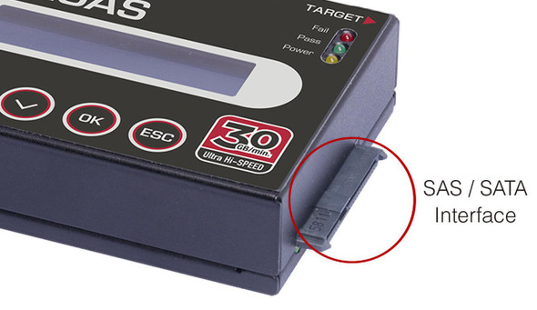 MiniSAS 1 to 1 SAS/SATA Duplicator and Sanitizer 