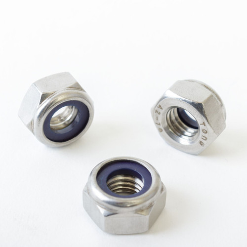 Hexagon Nylon Lock Nuts Nyloc A2 Stainless Steel M3 M4 M5 M6 M8 M10 DIN985