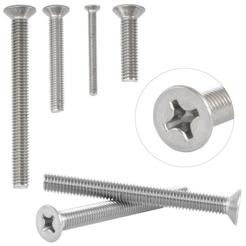 Countersunk M5 Machine Screws A2 Stainless Steel Phillips Head Bolts