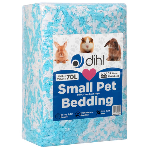 Dihl 70L Paper Animal Bedding - Blue & White