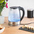 Dihl 1.8L Cordless Glass Kettle with Illuminating Blue LED Lights