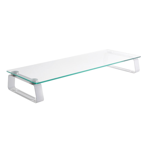 Clear Glass Computer Monitor Riser Stand