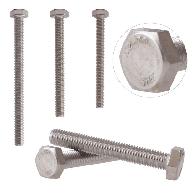 Fully Threaded A2 Stainless Steel Hex Bolts Screws Hexagon Head M5 DIN933