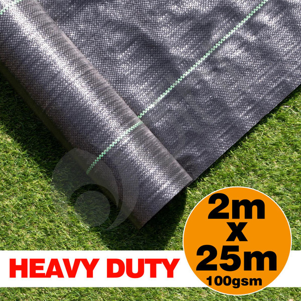 2m X 25m Ground Cover Fabric Landscape Garden Weed Control Membrane Heavy Duty