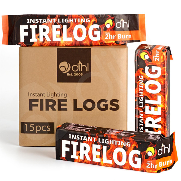 Dihl 15 x Smokeless Instant Lighting Fire Logs