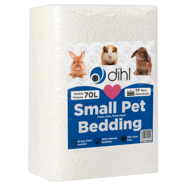 Dihl 70L Paper Animal Bedding - White