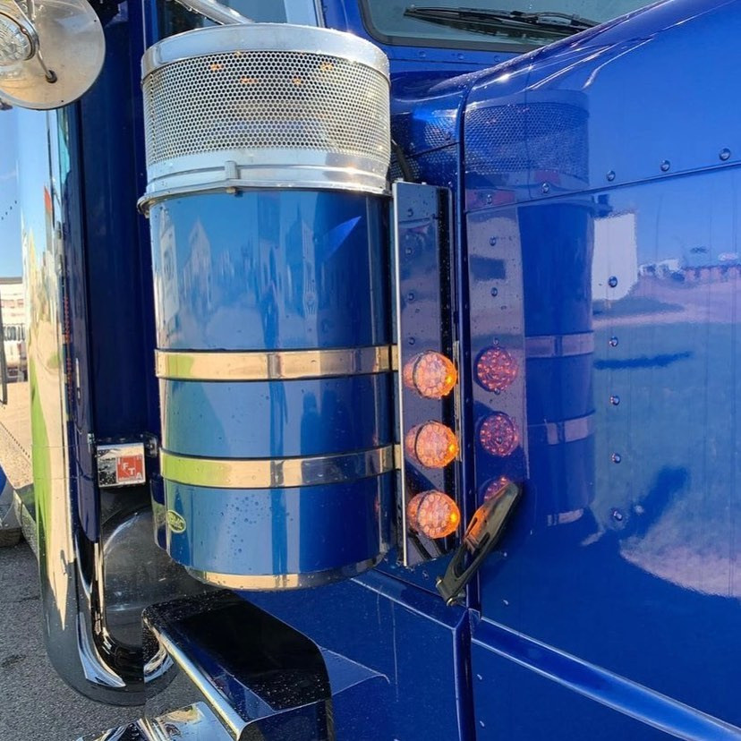 Peterbilt Watermelon Air Cleaner Light Bars, Front (15")