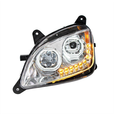 CHROME 10 LED HEADLIGHT FOR PETERBILT 587 (2010-2016) & 579 (2012