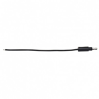 6" Single Lead Wire With .180 Bullet Termination & Stripped End - Black