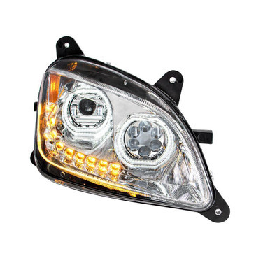 CHROME 10 LED HEADLIGHT FOR PETERBILT 587 (2010-2016) & 579 (2012