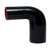 2-3/8" - 2-1/2" ID, Silicone 90 Degree Elbow Reducer Hose, High Temp 4-ply Reinforced, Black, 60mm - 63mm ID
