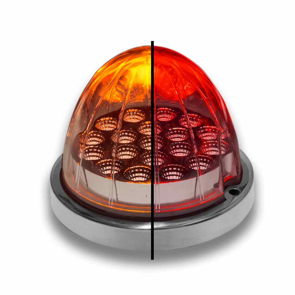 Amber Clearance & Marker to Red Auxiliary Watermelon LED Light