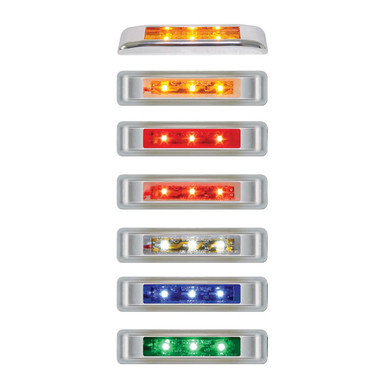 Grand General 3.5″ ULTRA THIN LED MARKER LIGHT w/ Chrome Plastic Bezel