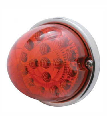 17 LED Dual Function Watermelon Clear Refl. - Red LED/Red Lens