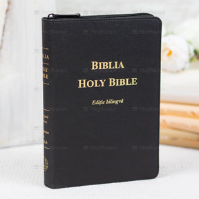 Biblia mare Romana-Engleza - Neagra - Ediție Bilingva (Fermoar, Aurită) - ZTI - 01 stephanus.ro