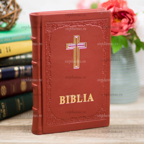 Biblia Medie - Handmade - Piele naturală- Cărămiziu - 063 Cobo* - 01 - stephanus.ro