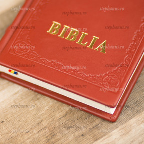 Biblia Medie - Handmade - Piele naturală- Cărămiziu - 063 Cobo* - 02 - stephanus.ro