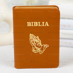 Biblia Sbr Mica (Piele, Fermoar, Index) - Maro (cu maini) 047 ZTI - 01 stephanus.ro