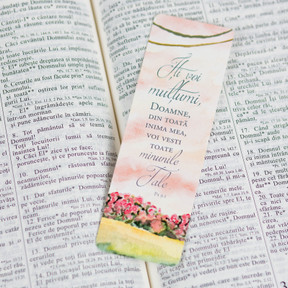 Semn carte Iti Voi Multumi, Doamne, Din Toata Inima Mea, Voi Vesti Toate Minunile Tale. Ps.91