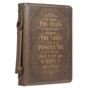 Husa Biblie Mare: I Know The Plans - Imitatie Piele - Maro