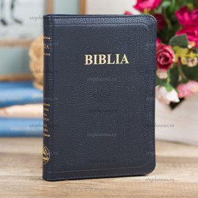 Biblia SBR medie - 057 ZTI  (Fermoar, Aurita, Index) Albastru Inchis