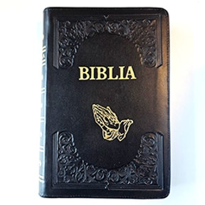 Biblia, Dumitru Cornilescu, Mare, Negru handmade, Piele - 073 ZTI, Fermoar, Aurită, Index de căutare rapidă SBR - 01 - stephanus.ro
