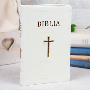 Biblia Evs Mare 073 Ti Alba (Cu Cruce)