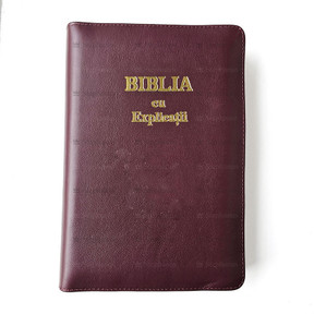  Biblia Sbr Cu Explicatii (Piele, Fermoar) - Co77 Pf 2012 - Grena (Fara Maini) 
