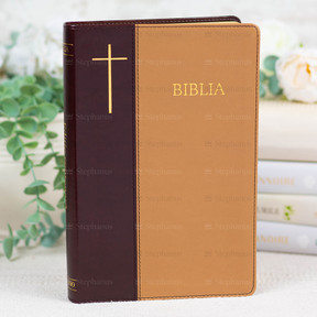 Biblia, Dumitru Cornilescu, ediție centenară, piele naturală, maro închis/deschis, mare, index - 01 stephanus.ro