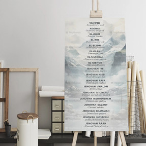 Tablou canvas 30X60 cm: Numele lui Dumnezeu: Yahweh, Adonai, El-Ohim... - 01 - stephanus.ro