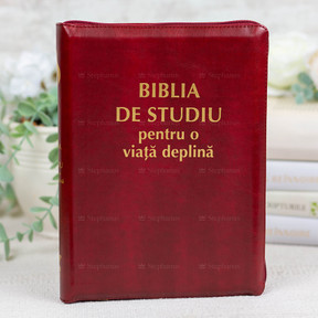 Biblia de studiu pentru o viata deplina - Visiniu (cu fermoar)