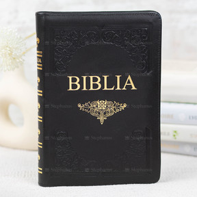 Biblia mare cu Fermoar - Hand Made - Dumitru Cornilescu, - Co77 ZTi - Neagru - 01 stephanus.ro