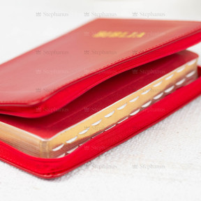 Biblia Medie - 057 Pf (Piele. Fermoar, Aurita, Index) Rosu - 02 stephanus.ro