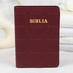 Biblia Medie - 057 Pf (Piele, Fermoar, Aurita, Index) Visiniu - 01 stephanus.ro