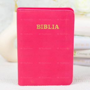 Biblia Medie - 057 Pf (Piele Fermoar) Roz Intens - 01 stephanus.ro