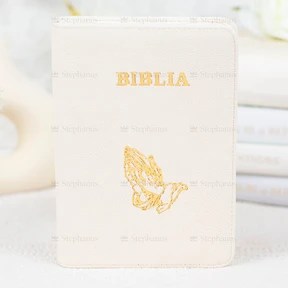 Biblia Sbr Medie - 057 Pf (Cu Maini) - Alb Ivoire - stephanus.ro  1