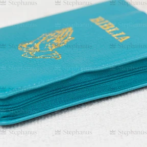Biblia Sbr Mica (Piele, Fermoar, Index) - Turcoaz (Cu Maini) - 047 ZTI - 02 stephanus.ro