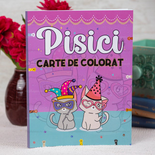 Pisici - carte de colorat